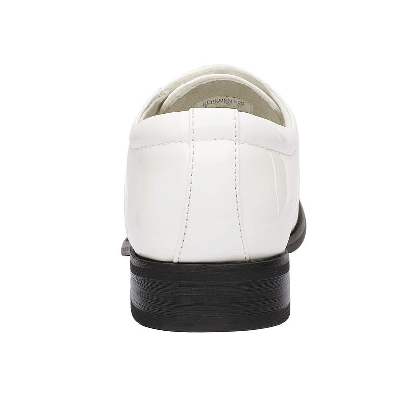 Bruno Marc Men's Dress Shoes, Faux Leather Oxford Tuxedo Shoes, Classic Lace-Up Design, Comfortable Leather Lining, Durable Wooden Heel, Formal Events, Size 11,White,CEREMONY-05 - Image 4